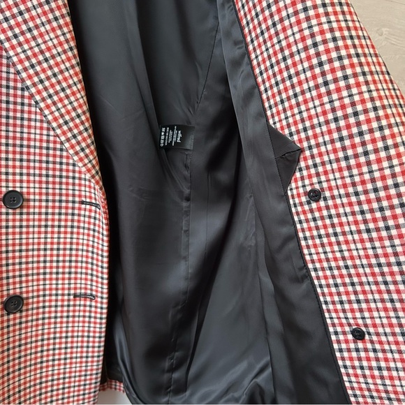 New Wilfred Red Check Double Breasted Blazer - Picture 9 of 14
